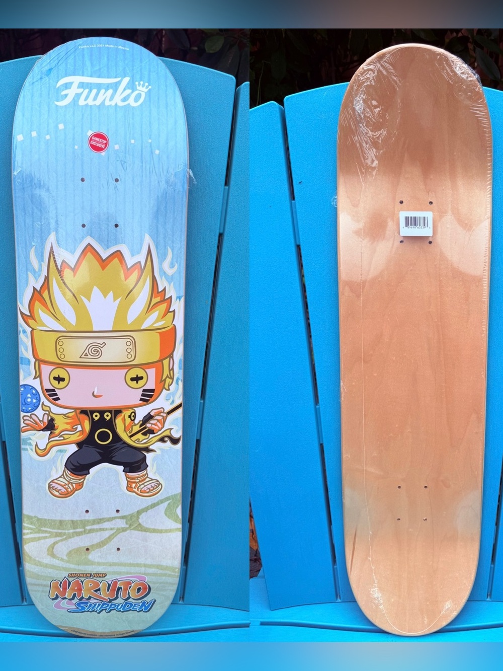 Funko Naruto Shippuden Six Path Uzumaki GameStop Exclusive Skateboard Deck 8.5”